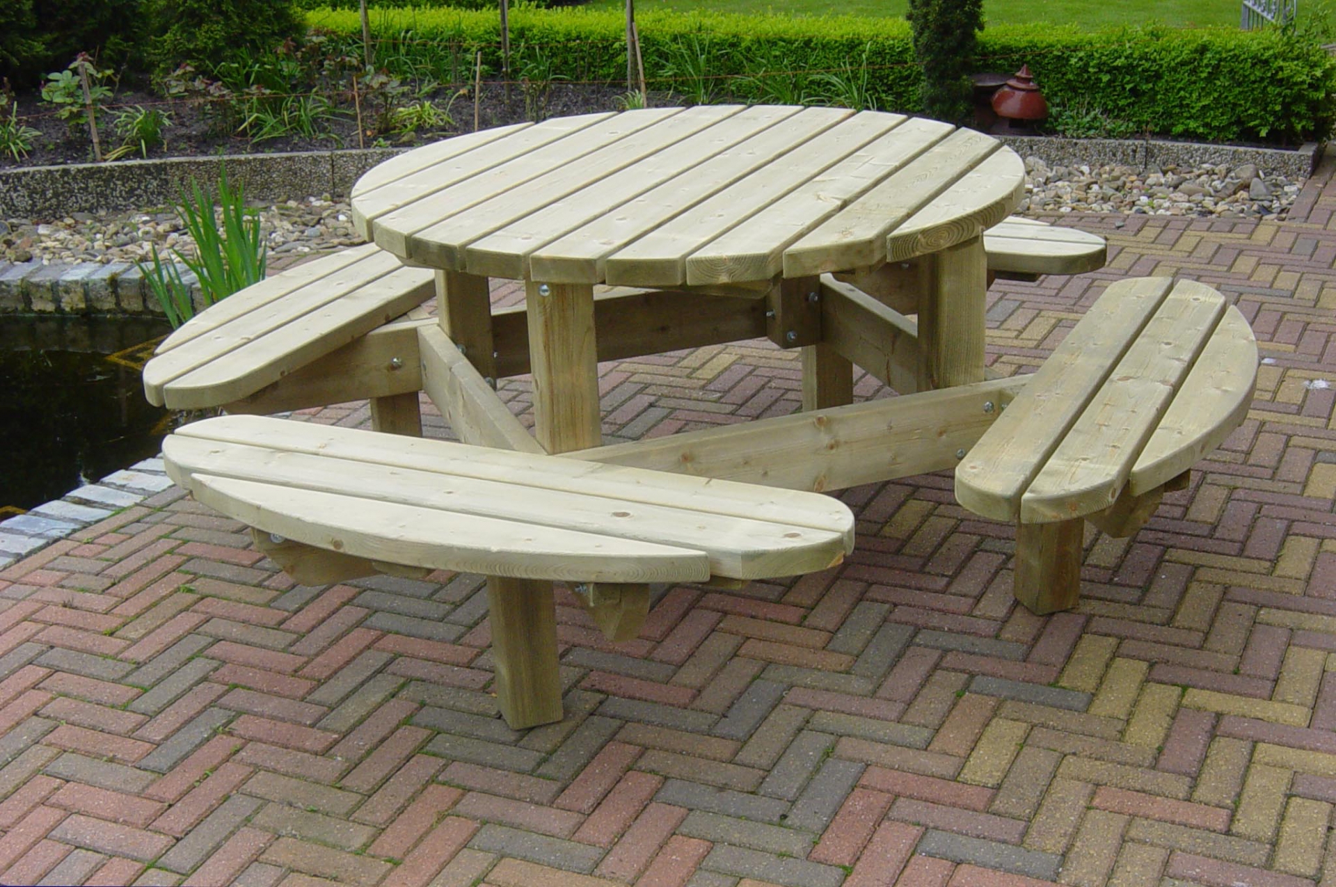 Picknicktafel 8-persoons rond